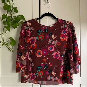 NWOT Wilfred Floral Bell-Sleeve Blouse